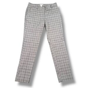 H&M Women's Plaid Trousers Straight Leg Office Career Pants Size 8 WP565
